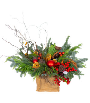 Aranjament de Craciun - Cozy Red