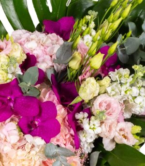 Buchet Gigant Alb și Roz - Wonderful in White - imagine 3