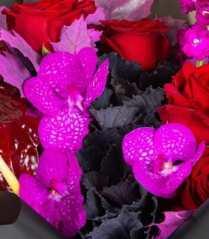 Buchet Mov cu Rosu - Autumn Fantasy - imagine 3